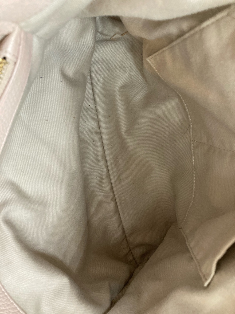 14th & Union Pale pink blush Shoulder Tote with Gold Chain Handles - Picture 6 of 12